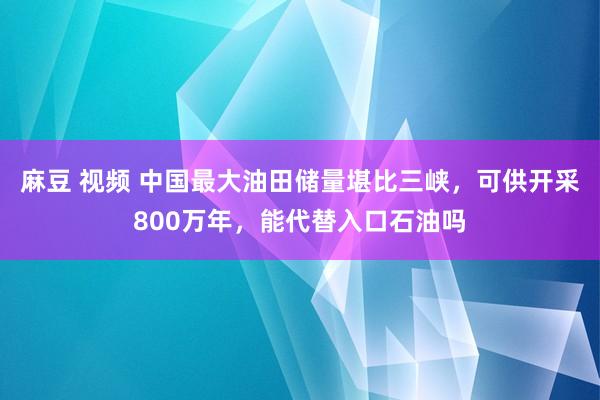 麻豆 视频 中国最大油田储量堪比三峡，可供开采800万年，能代替入口石油吗