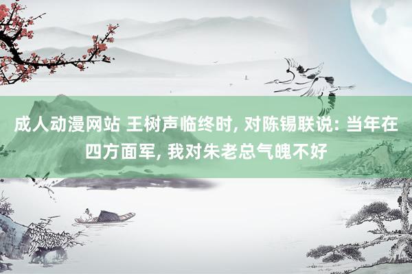 成人动漫网站 王树声临终时， 对陈锡联说: 当年在四方面军， 我对朱老总气魄不好