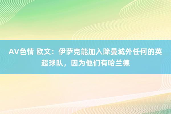 AV色情 欧文：伊萨克能加入除曼城外任何的英超球队，因为他们有哈兰德