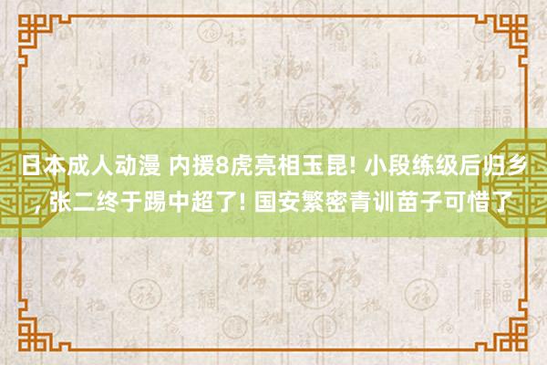 日本成人动漫 内援8虎亮相玉昆! 小段练级后归乡, 张二终于踢中超了! 国安繁密青训苗子可惜了