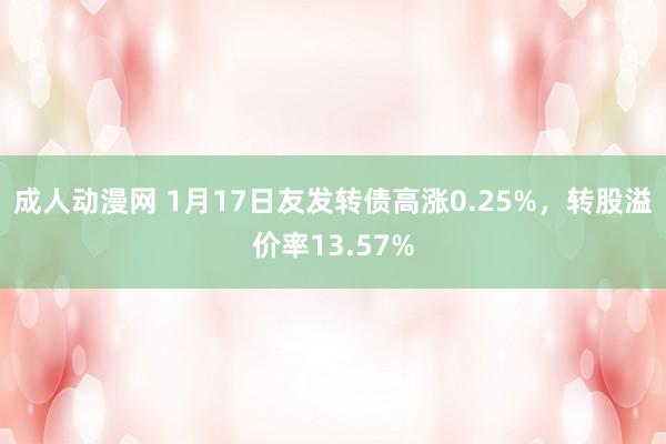 成人动漫网 1月17日友发转债高涨0.25%，转股溢价率13.57%