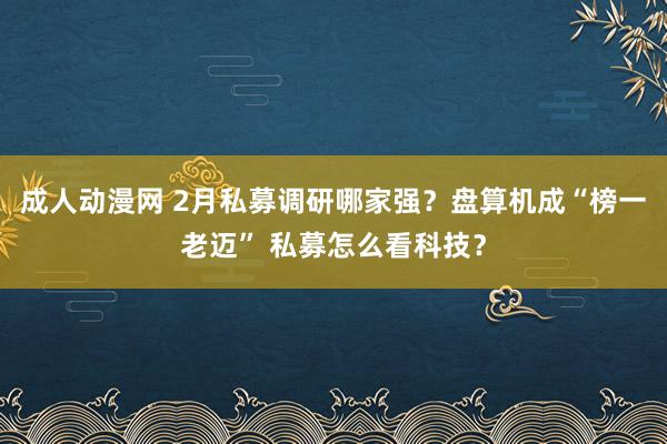 成人动漫网 2月私募调研哪家强？盘算机成“榜一老迈” 私募怎么看科技？