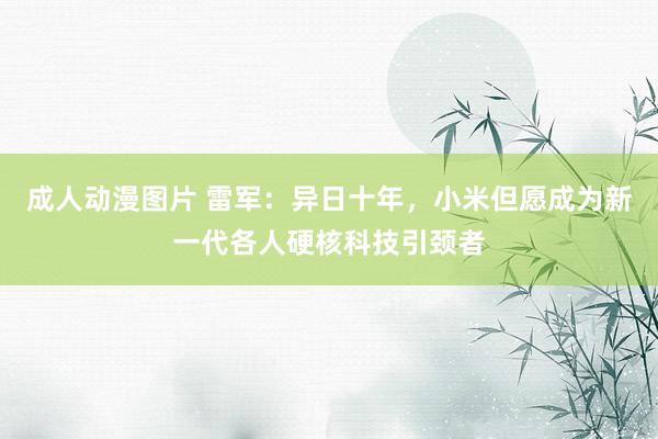 成人动漫图片 雷军：异日十年，小米但愿成为新一代各人硬核科技引颈者