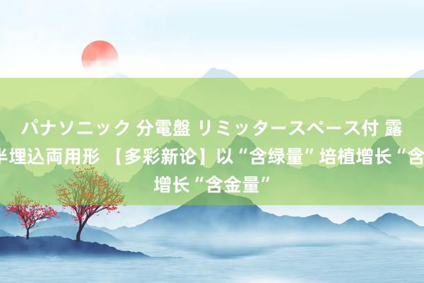パナソニック 分電盤 リミッタースペース付 露出・半埋込両用形 【多彩新论】以“含绿量”培植增长“含金量”