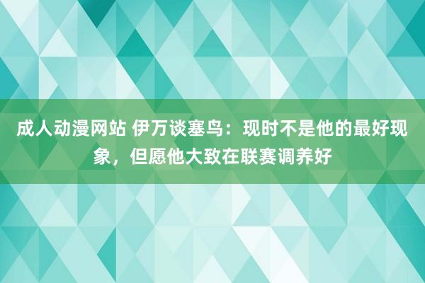 成人动漫网站 伊万谈塞鸟：现时不是他的最好现象，但愿他大致在联赛调养好
