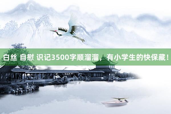 白丝 自慰 识记3500字顺溜溜，有小学生的快保藏！