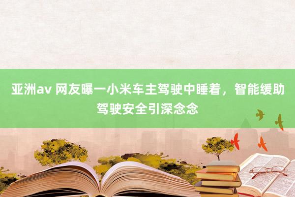 亚洲av 网友曝一小米车主驾驶中睡着，智能缓助驾驶安全引深念念