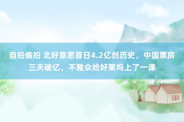自拍偷拍 北好意思首日4.2亿创历史，中国票房三天破亿，不雅众给好莱坞上了一课