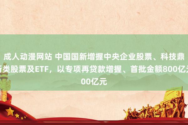 成人动漫网站 中国国新增握中央企业股票、科技鼎新类股票及ETF，以专项再贷款增握、首批金额800亿元